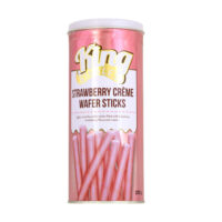 King Nibbles Tin Strawberry Creme Wafer Sticks