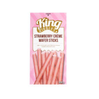 King Nibbles 100g Box Strawberry Creme Wafer Sticks